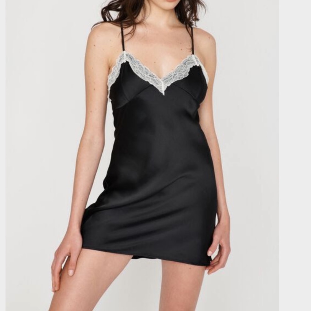 Garage Lace & Satin Slip Dress
